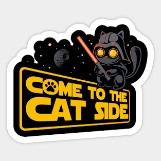 Come to the cat side - funny kitty Sticker